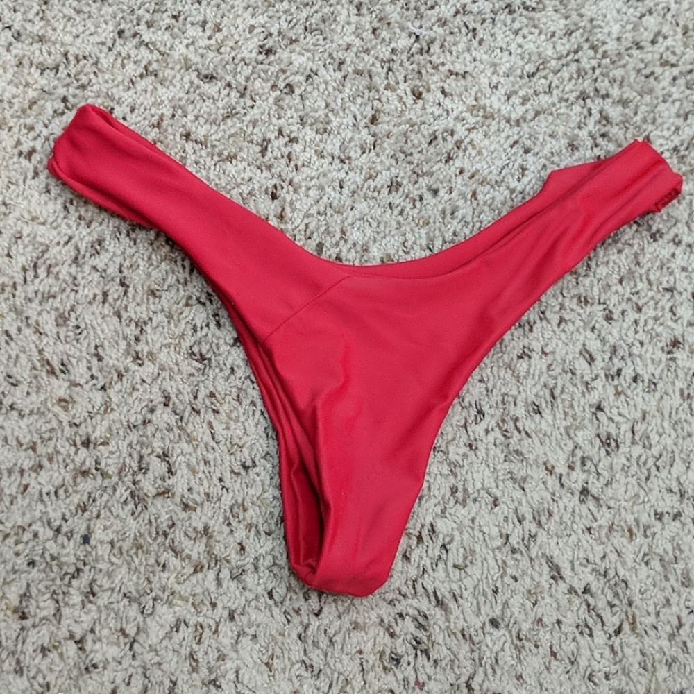Red bikini bottom